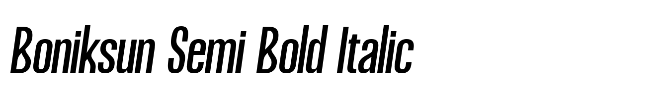 Boniksun Semi Bold Italic